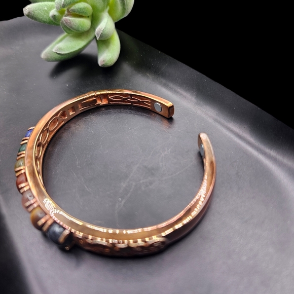 Multi Gemstone Bangle - Picture 4 of 5